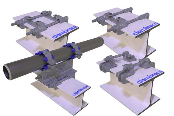 Mounted clamps for non and insulated piping - 2